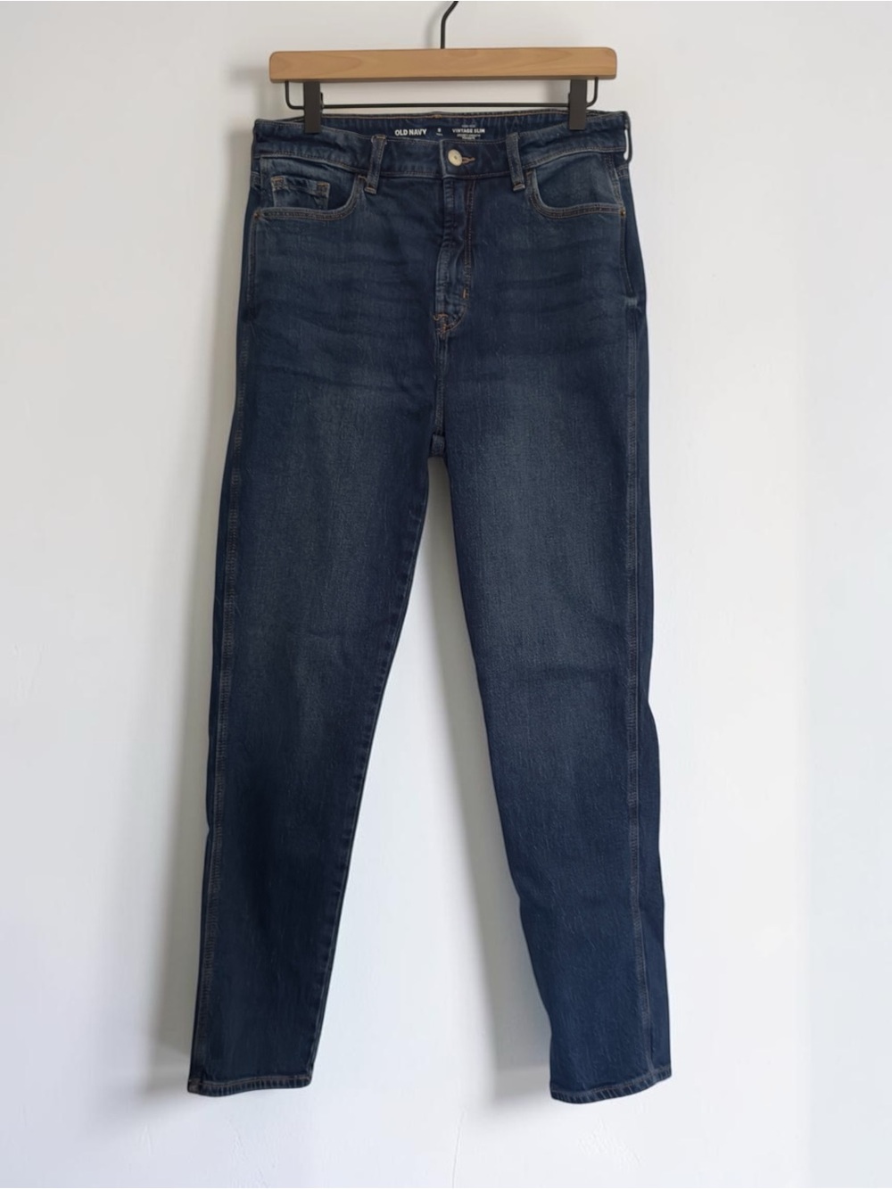 Old Navy High Rise Vintage Slim Dark Wash Jeans Size 8 Tall 30x29